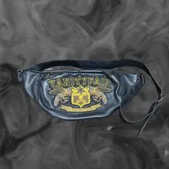 【本革】 ショルダーバッグ ブラック イエロー