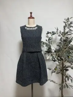 tocco ツイードワンピース