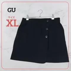 【美品】GU ジーユー ミニスカート ブラック 黒 XL 美脚 大きいサイズ