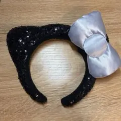 【USJ】ハローキティ カチューシャ スパンコール 黒