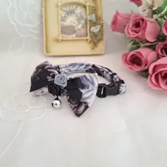 シングルリボン(セピアローズ)わんちゃん猫ちゃん用首輪