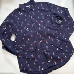 graniph スキー柄 ネイビーシャツ