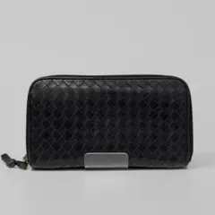 BOTTEGA VENETA 長財布 イントレチャート ブラックのサムネイル