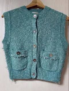 フレイアイディー ツイード ニット カーディガン レディース