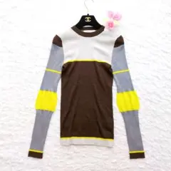 バイカラーニット