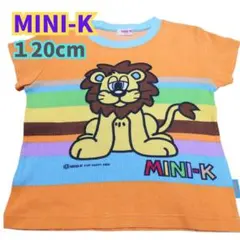 MINI-K リブTシャツ120cm(110cmOK) ボーダーライオンキリンのサムネイル
