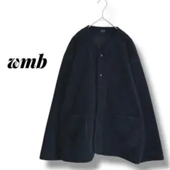 【ワークマン】ボアフリースジャケット　ノーカラー　起毛　ユニセックス　ブラック
