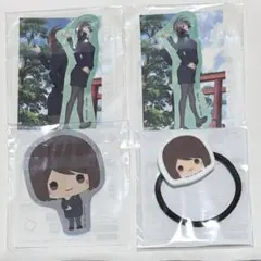 呪術廻戦　セガラッキーくじ　家入硝子　ステッカー　ヘアゴム