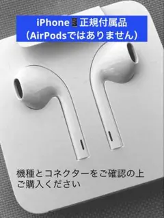 Apple iPhone正規付属品イヤホン　ライトニング端子