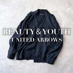 B&Y ユナイテッドアローズ ブラウス ジャケット 長袖 とろみ ネイビー K
