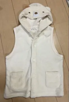 すみっコぐらし　ねこ　フリース　フード付きベスト 140センチ