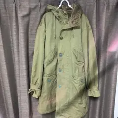 米軍　オリーブグリーン モッズコート フード付き