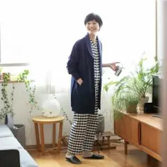 北欧暮らしの道具店　ブラックカーディガン 長袖 ウール混 アルパカ混のふんわりカーディガン（ロング丈） - 北欧、暮らしの道具店