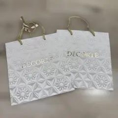 DECORTE エンボスショップ袋 中型 2個セット