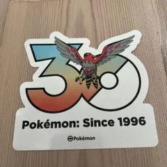 ポケモン 30周年記念 ステッカー ファイアロー