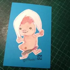 ザビちゃん】【原画肉筆】雷神(初筆) - メルカリ