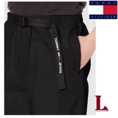 ベルテッドショートパンツ　ブラック　Lサイズ TOMMY HILFIGER