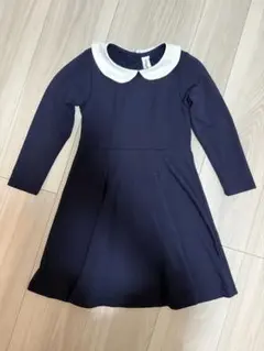 ワンピース 110cm ネイビー　襟付き