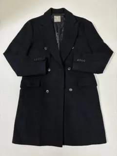 【ナノユニバース】ネイビー　ダブル　コート