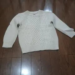 L.O.G.G. ケーブルニットセーター クリーム色 122/128