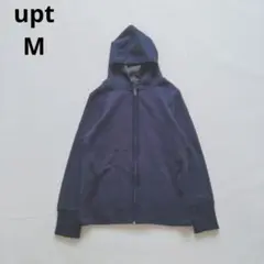 upt ウプト　 ネイビー フード付きパーカー　裏起毛　М