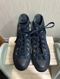 【美品】コンバース オールスター ハイカット ネイビー 23cm ブラックソール