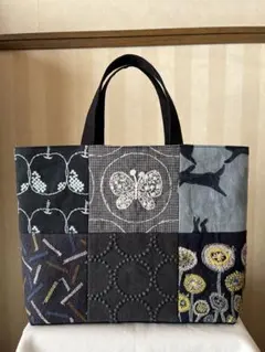 ハンドメイド　パッチワークトートバッグ　ミナペルホネン