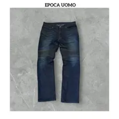 ★ エポカウォモ　メタルプレート　バイカーデニム　ストレッチ　パンツ　48