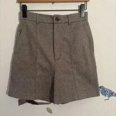 GU ブラウン ヘリンボーン ショートパンツ