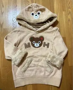 ミキハウス ☆ プッチー　なりきり　ボア　パーカー　100cm