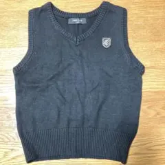 コムサイズム　黒ニットベスト110cm 美品