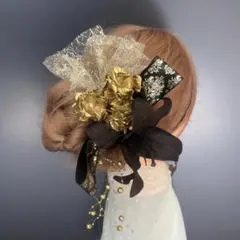髪飾り 結婚式 成人式 和装 卒業式 ウエディング ha195　ゴールド