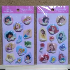 ディズニープリンセス キャラクターカプセルシール 2シートセット