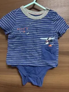 GAP ミッキー ストライプロンパース　３ヶ月〜６ヶ月　半袖