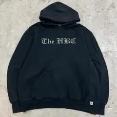 ラッセルアスレチック　オールドイングリッシュ　前V　パーカー　古着　ブラック　L