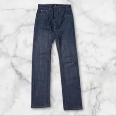 ユニクロ +J セルビッジ ストレートジーンズ 紺 赤耳 ジルサンダー S
