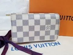 LOUIS VUITTON ダミエ アズール 二つ折り財布 ウォレット アイボリ