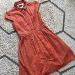 【美品】TOCCA トッカ　カットワーク刺繍　シャツワンピース