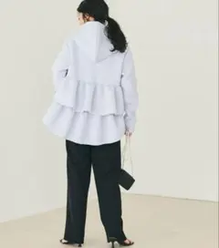 【coca】バックフリルパーカー ダンボール バックフリルフーディー