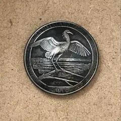 アメリカ　25セント コンチョ ジョージア　2018 鳥