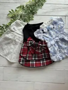 【特売品】犬服 ワンピース ハンドメイド 3枚セット