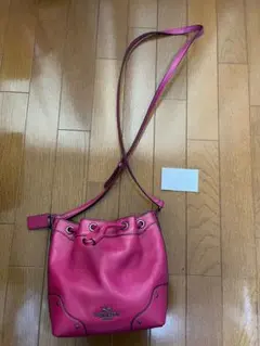 COACH ショルダーバッグ　巾着　ピンク
