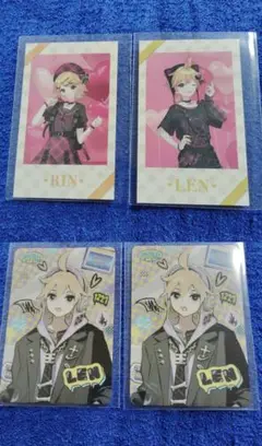 鏡音リン 鏡音レン カード グッズ セット ４枚