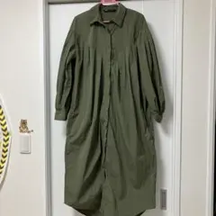 ZARA カーキシャツワンピ