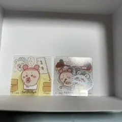 ちいかわ アクリルシーンクリップ　モモンガ 古本屋 かにちゃん　2点セット