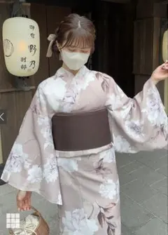 浴衣　帯セット　人気の色　送料込み　未使用に近い