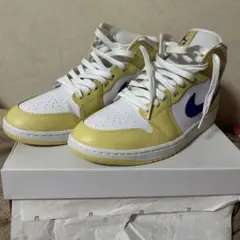 【新品未使用】ナイキ エアジョーダン 1MID ウィメンズ レモン 27.5㌢