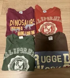 【匿名配送】RUGGED WORKS 長袖Tシャツ 4枚セット 120cmのサムネイル