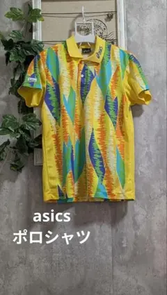 美品 アシックス幾何学模様 ポロシャツのサムネイル