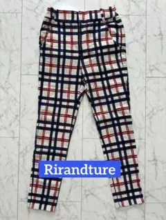 【Rirandture】カジュアルパンツ　チェック　Sサイズのサムネイル